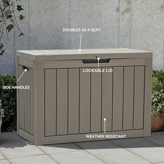 YITAHOME 45 Gallon Deck Box, Outdoor Storage Box - Image 5