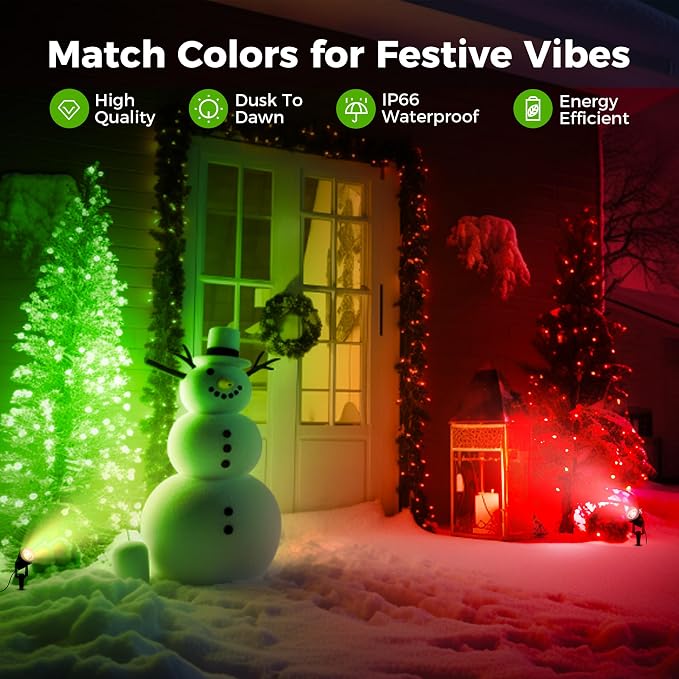 L LOHAS LED Green Spotlight Outdoor, Tree Spot Lights - Image 5