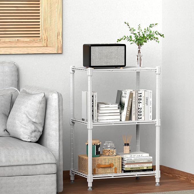 450 lbs Wire Storage Shelving 3-Tier Utility Shelving Unit Steel Organizer Wire - Image 4