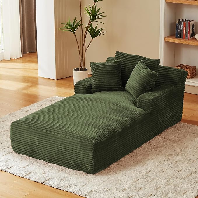 78.7" Chaise Lounge Chair Indoor, Oversized Boneless Couch Comfy Upholstered by VEPXXP