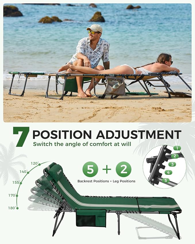 KingCamp 2 Pack Lounge Chair Outdoor - Image 5
