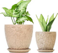 8 Inch + 6 Inch Retro Ceramic Planter Set of 2 by Bestseler