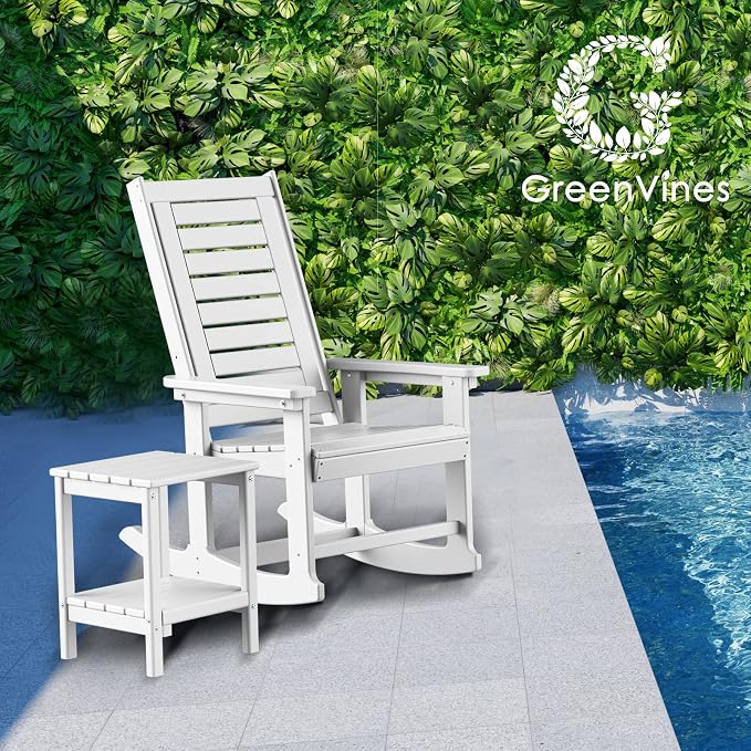 GREENVINES Outdoor Rocking Chair Set | 3-Piece | 2 Rocking Chairs - Image 2