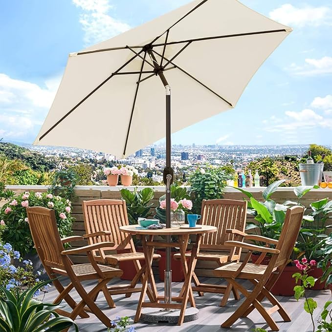 Blissun 7.5 ft Patio Umbrella, Yard Umbrella, Outdoor Market Umbrella - Image 7
