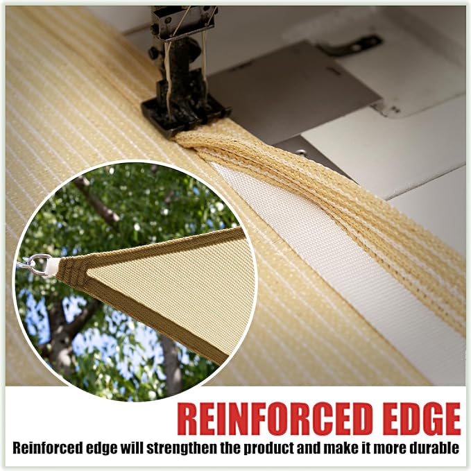ColourTree TAPR1616 Custom Size 6' x 16' Blue Sun Shade Sail Canopy UV Block - Image 5