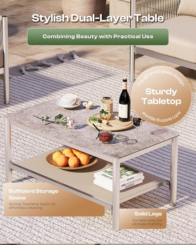 Aluminum Outdoor Patio Furniture Set - Image 6