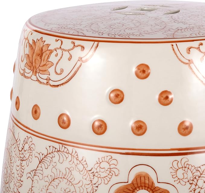 JONATHAN Y TBL1013D Double Happiness 18" Chinoiserie Ceramic Drum - Image 7