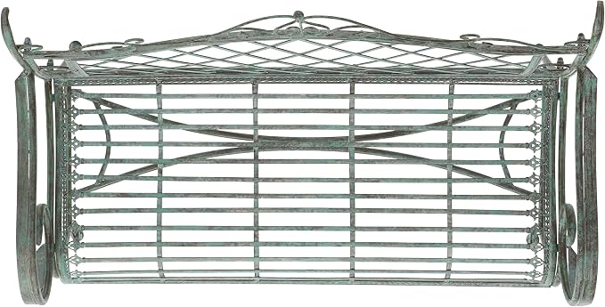 SAFAVIEH Outdoor Collection Abner Victorian Antique Dark Green Wrought Iron - Image 6