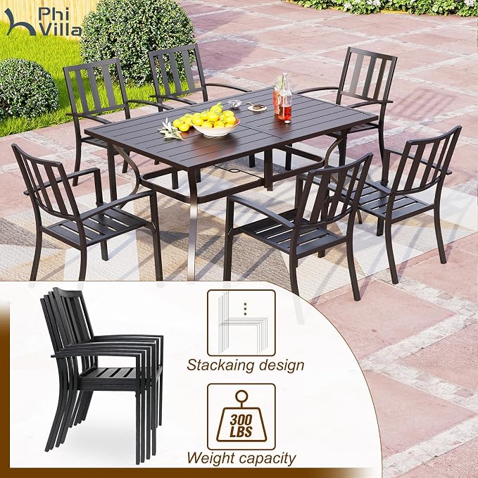 PHI VILLA 7 Piece Patio Dining Set - Image 4