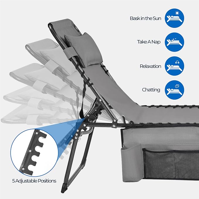 Yaheetech 22.4" Tanning Chair - Image 7