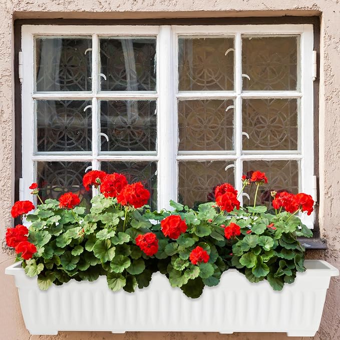 6 Packs 27 Inch Window Flower Box Extra Large Window Sill Herb Garden Long - Image 2