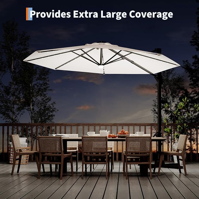 Garvee 10 ft Cantilever Patio Umbrella - Image 3