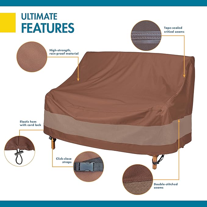 DUCKCOVERS ULV623835 Ultimate Patio Loveseat Cover, 62 "W x 38" D x 35" H - Image 5