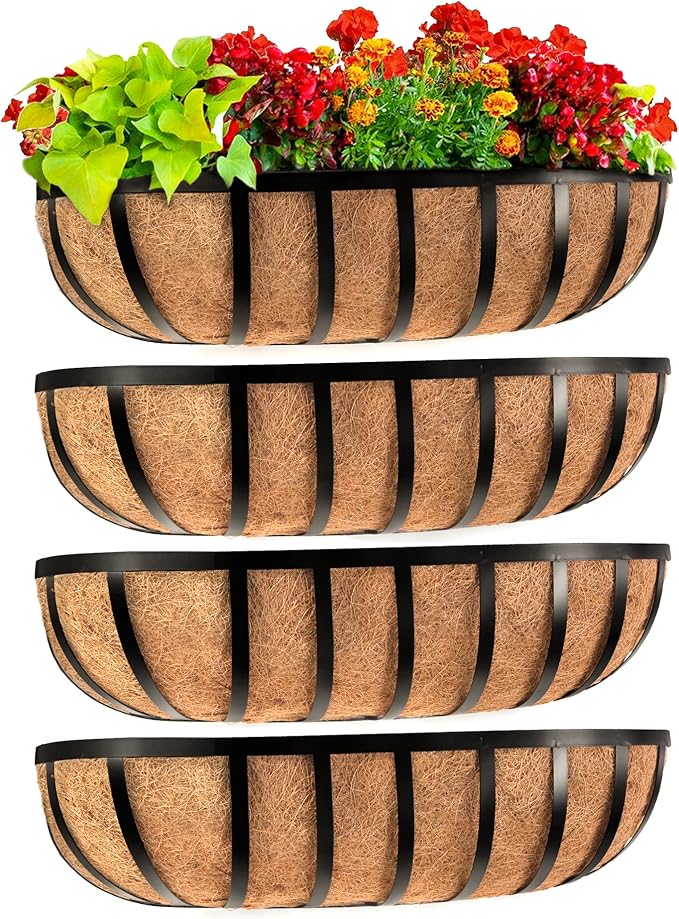 Railing Planter Window Box Deck Balcony Rail Planter 24 Inch by Sekcen
