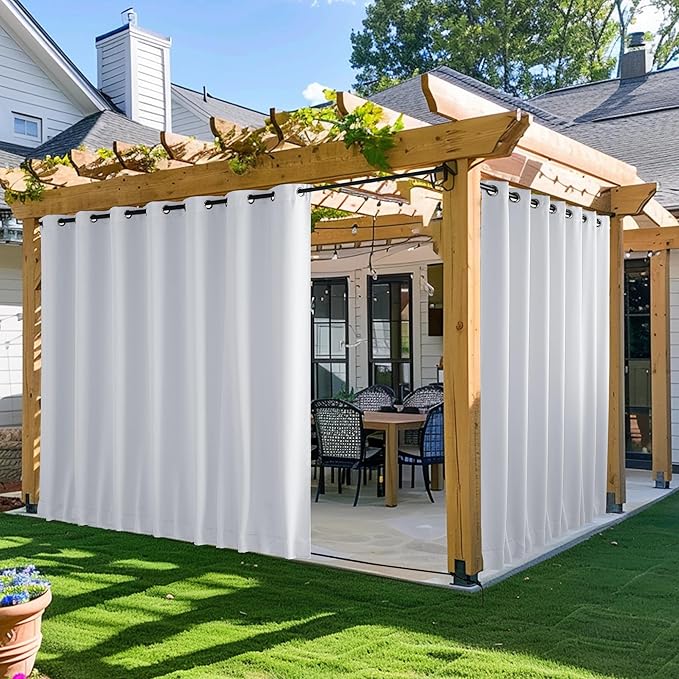 NICETOWN 2 Panels Windproof Outdoor Curtains by NICETOWN