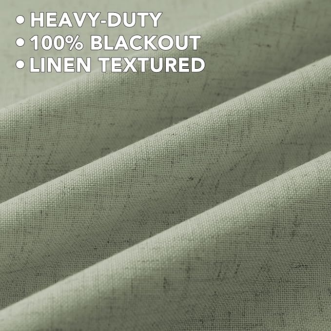 H.VERSAILTEX Linen Curtains 100% Blackout Curtains - Image 5