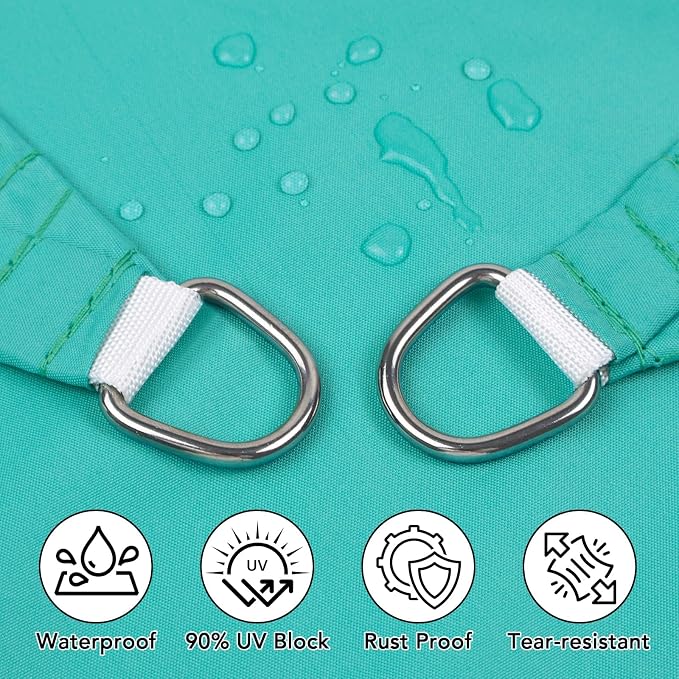 Artpuch Waterproof Sun Shade Sail, UV Resistant Rain Canopy, Curved Edges Shade - Image 2