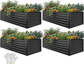 YITAHOME 8x4x2 ft 4pcs Galvanized Raised Garden Bed Kit, Large Metal Planter Box by YITAHOME