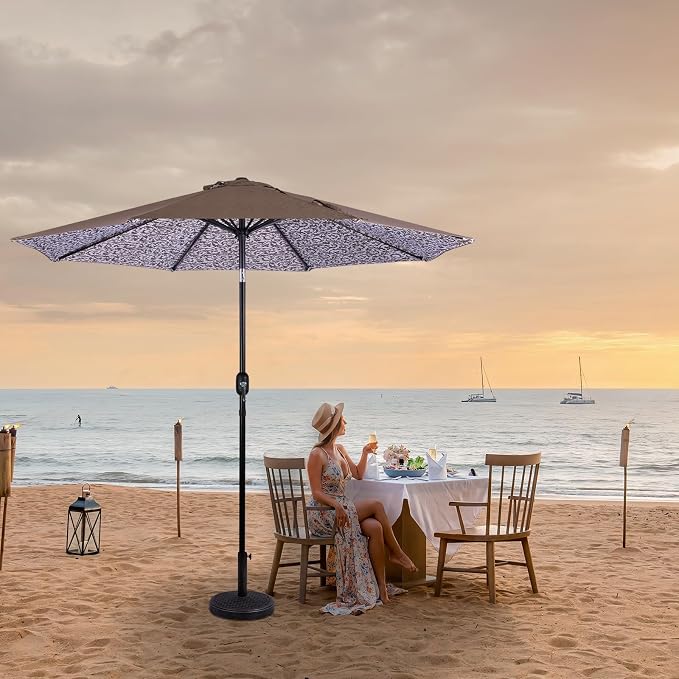 Backyard Expressions 9 ft. Patio Umbrella, Market Table Umbrella w/Tilt and - Image 6
