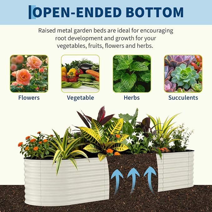 Garvee 2 Pack Galvanized Raised Garden Beds - Image 5