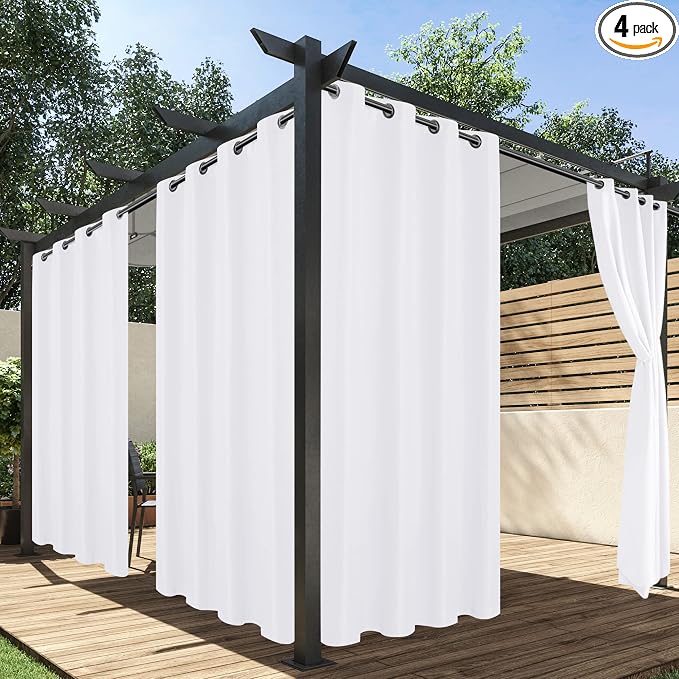 HolidayIdeas White Outdoor Curtains by HolidayIdeas