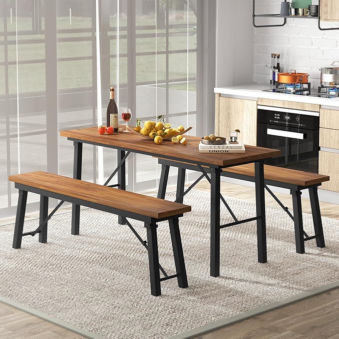 Tangkula 59" Narrow Outdoor Dining Table - Image 9