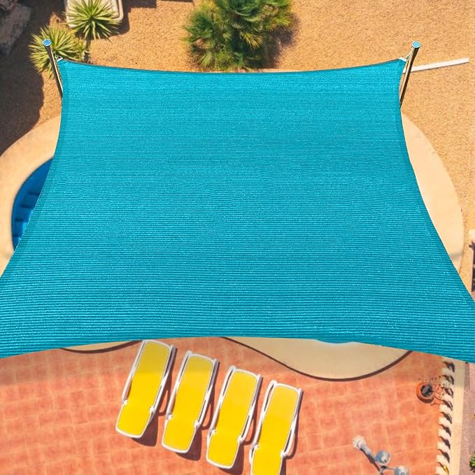 16'x20' Sun Shade Sail Curved Commercial Outdoor Shade Cover Turquoise by OOTONAT