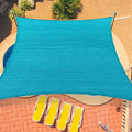 8'x12' Sun Shade Sail Curved Commercial Outdoor Shade Cover Turquoise Rectangle by OOTONAT