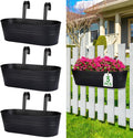 OGIMA Railing Planter Box, 3 Pack 16" Large Hanging Planters by OGIMA