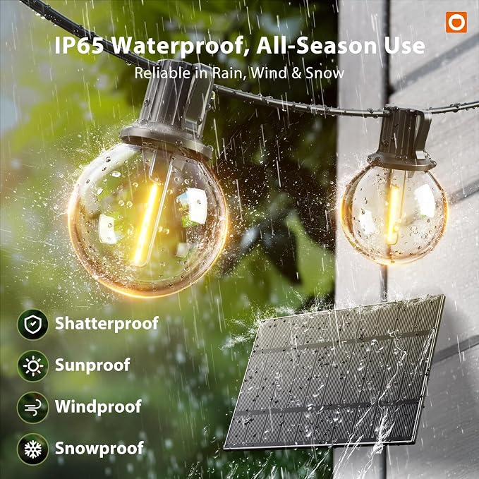 addlon 200FT Solar String Lights Outdoor Waterproof - Image 7