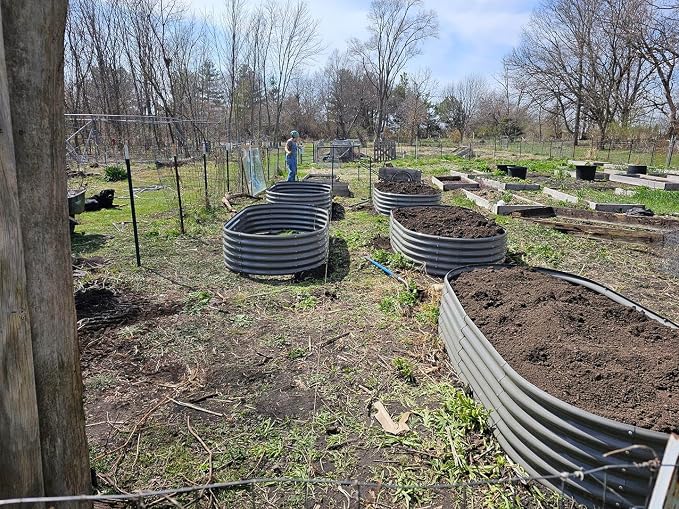 A ANLEOLIFE 8X4X1.5 ft Galvanized Raised Garden Beds Outdoor, Oval Large Metal - Image 5