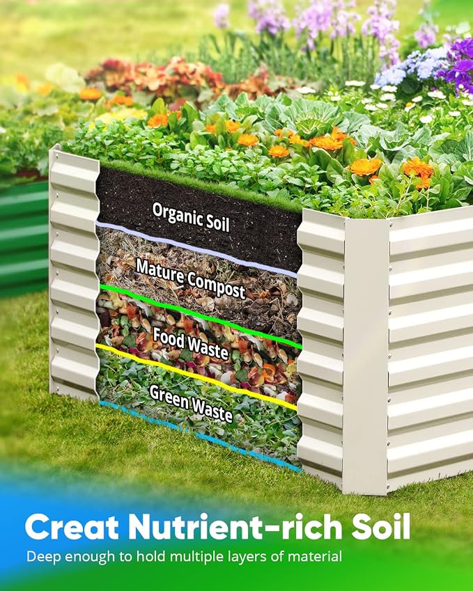 Quictent Galvanized Raised Garden Bed 8x4x2 Ft Tall Metal Planter Box - Image 4