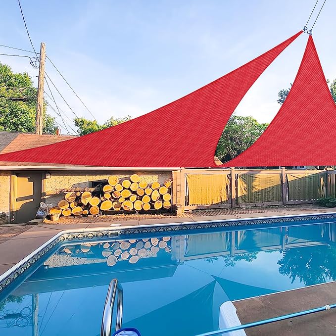 E&K Sunrise 19' x 19' x 19' Sun Shade Sail Triangle Canopy Shade Cover UV Block by EKSUNRISEINC