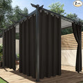 HolidayIdeas Outdoor Curtains for Patio Waterproof, 2 Panels by HolidayIdeas