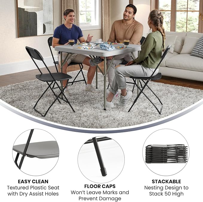 Flash Furniture Hercules Series Plastic Folding Chairs - Image 5
