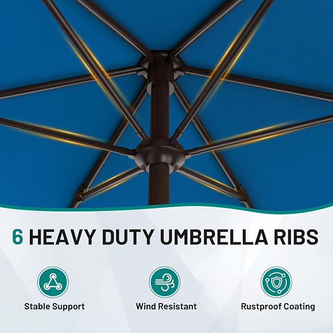 AreShark 7.5FT Patio Umbrella Table Market Umbrella - Image 5