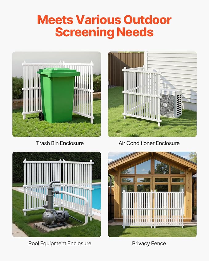VEVOR 2 Panels Outdoor Privacy Screen, 36 x 45 in Air Conditioner Fence - Image 6