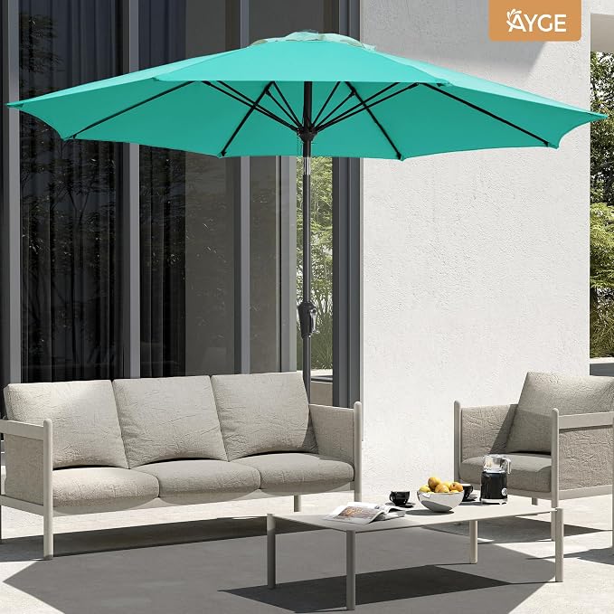 Ayge 9FT Large Outdoor Patio Umbrella Market Table Umbrella-UV Resistant - Image 3