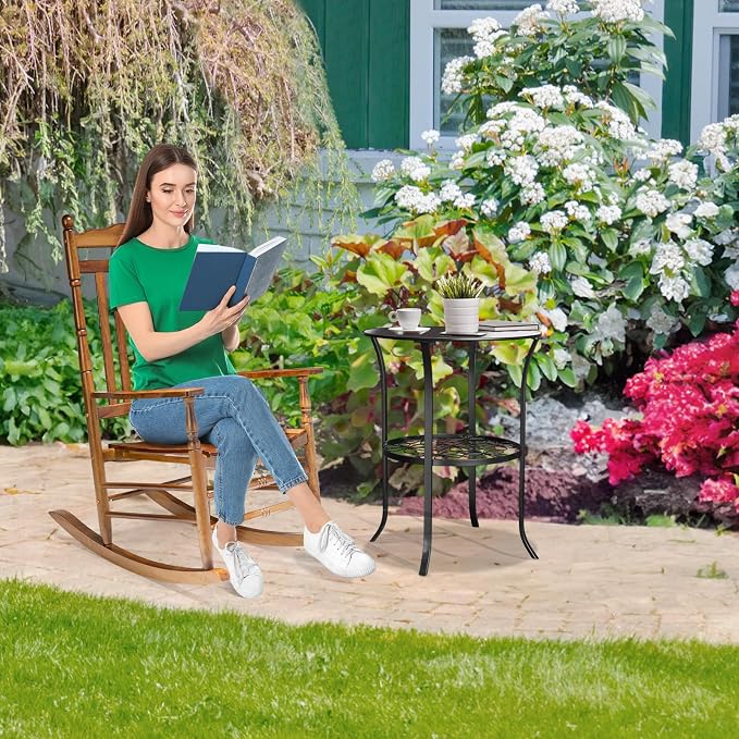 VINGLI Wooden Rocking Chair, Outdoor Chair - Image 2