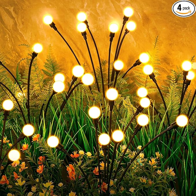 ASMAD Solar Lights Outdoor, Solar Garden Lights, Outdoor Decorations, Firefly by ASMAD