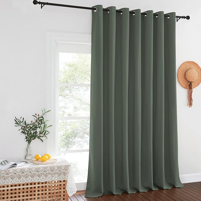 NICETOWN Blackout Sliding Door Curtain 108 inches Long, Grommet Room Darkening - Image 2