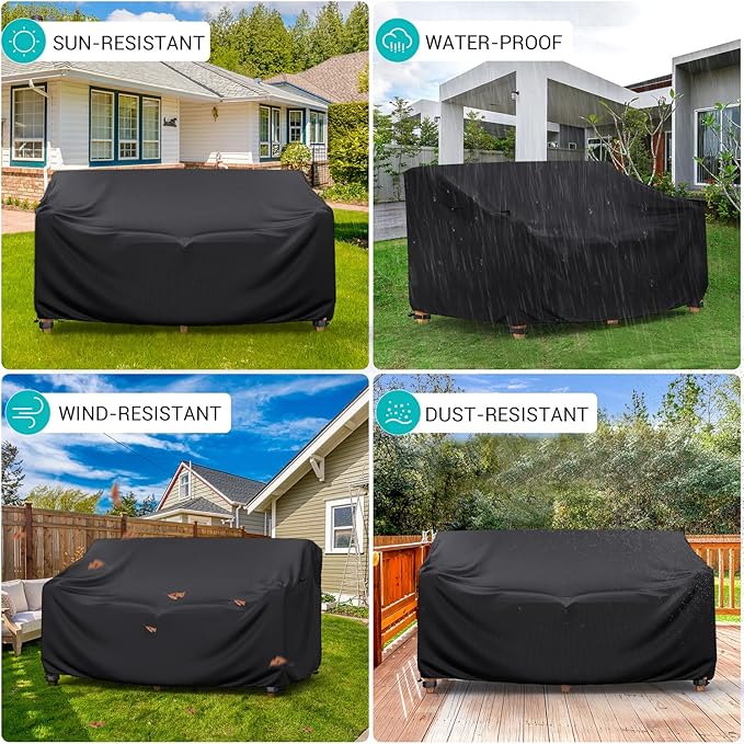 Patio Sofa Cover Waterproof, Heavy Duty 2-Seater Outdoor Couch Cover Patio - Image 6