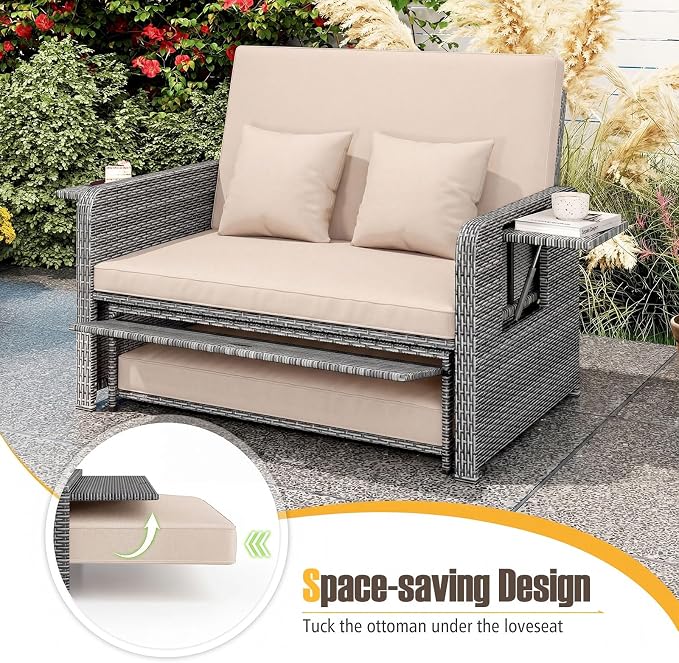 RELAX4LIFE Wicker Patio Outdoor Daybed - Image 5