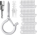 PlusRoc 40 Pack Ceiling Hooks for Hanging Plants Outdoor String Lights Heavy by PlusRoc