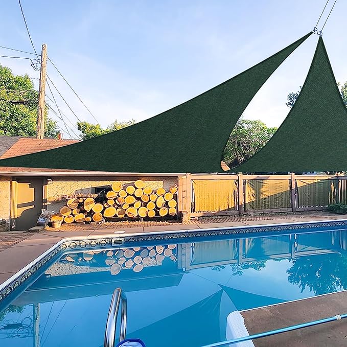 E&K Sunrise 3' x 3' x 3' Sun Shade Sail Triangle Canopy Shade Cover UV Block by EKSUNRISEINC