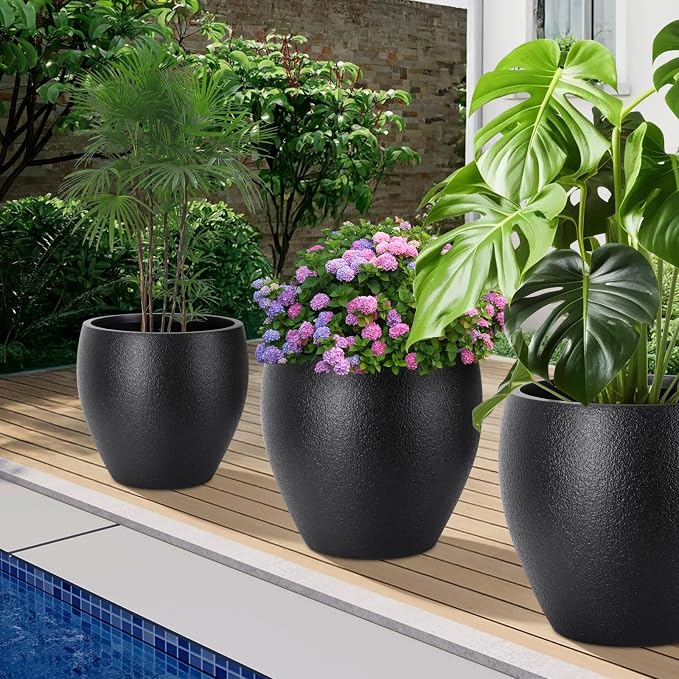 Plant Pots 17.5/14.8/12.2 inch Set of 3, Flower Pots - Image 6