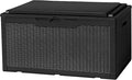 Flamaker Deck Box with Cushion 100 Gallon Waterproof Resin Storage Box with Air by Flamaker
