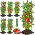 Tomato Cage for Garden, 6 Pack Tomato Trellis for Raised Garden Bed Height by GrowYourGreenParadise