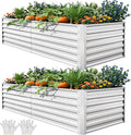YITAHOME 6x3x2ft 2pcs Large Raised Garden Bed Kit, Galvanized Metal Planter Box by YITAHOME
