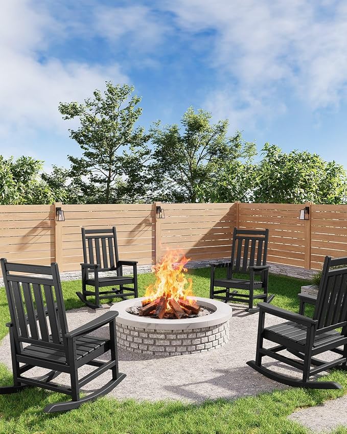 Poly Lumber Rocking Chair Outdoor Set of 2 - Image 9